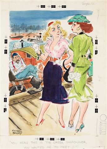 MICHAEL BERRY (1907 - 2000) "You mean this is the Greek shipowner you wanted me to meet!"